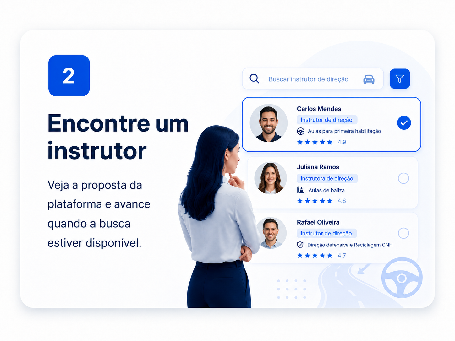 Ilustração para encontrar um instrutor