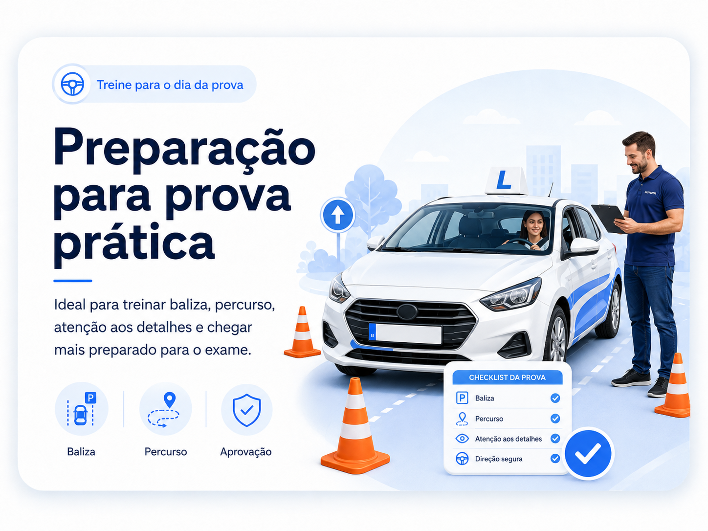 Ilustração para perda do medo de dirigir